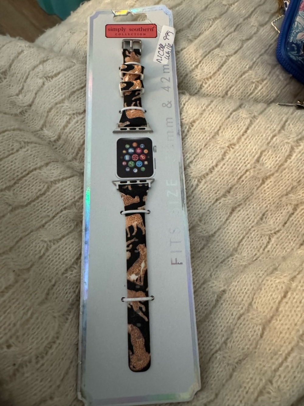 Simply Southern Leopard Print Apple Watch Band in Black and Tan